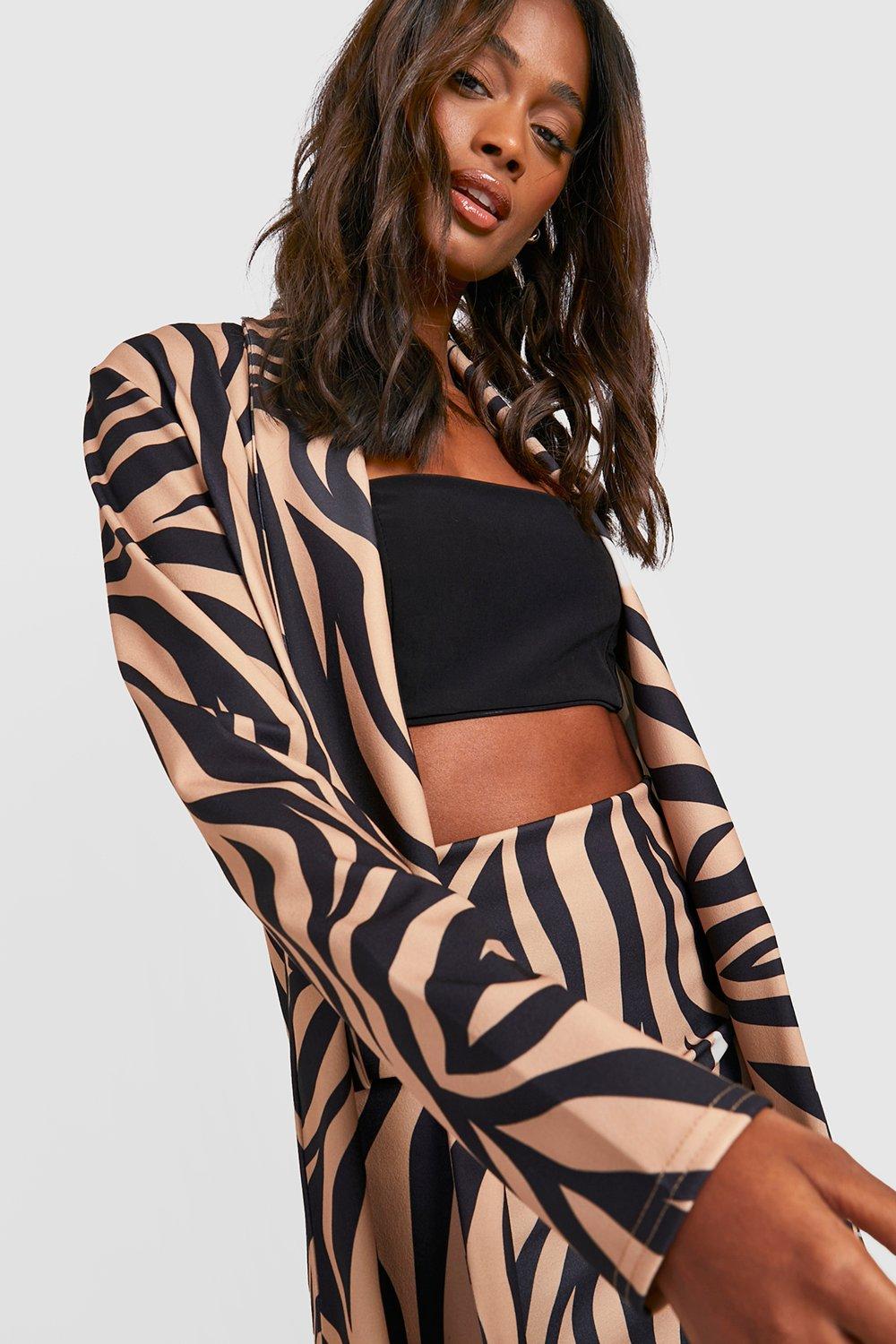 Zebra print 2024 skirt boohoo