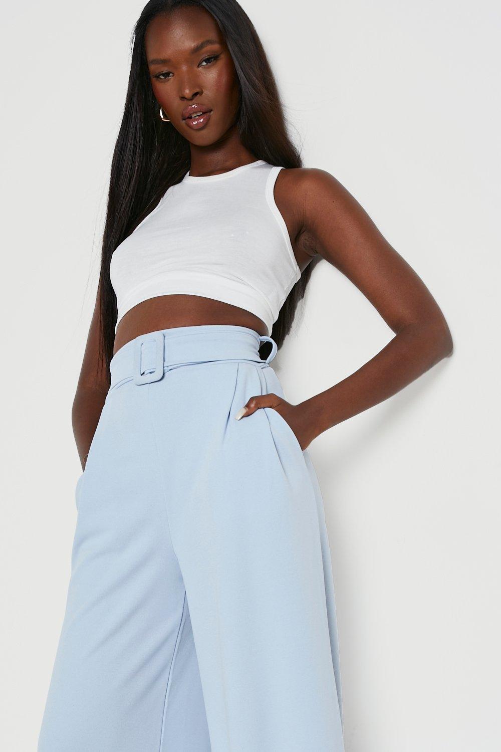 Basics High Waisted Soft Wide Leg Pants