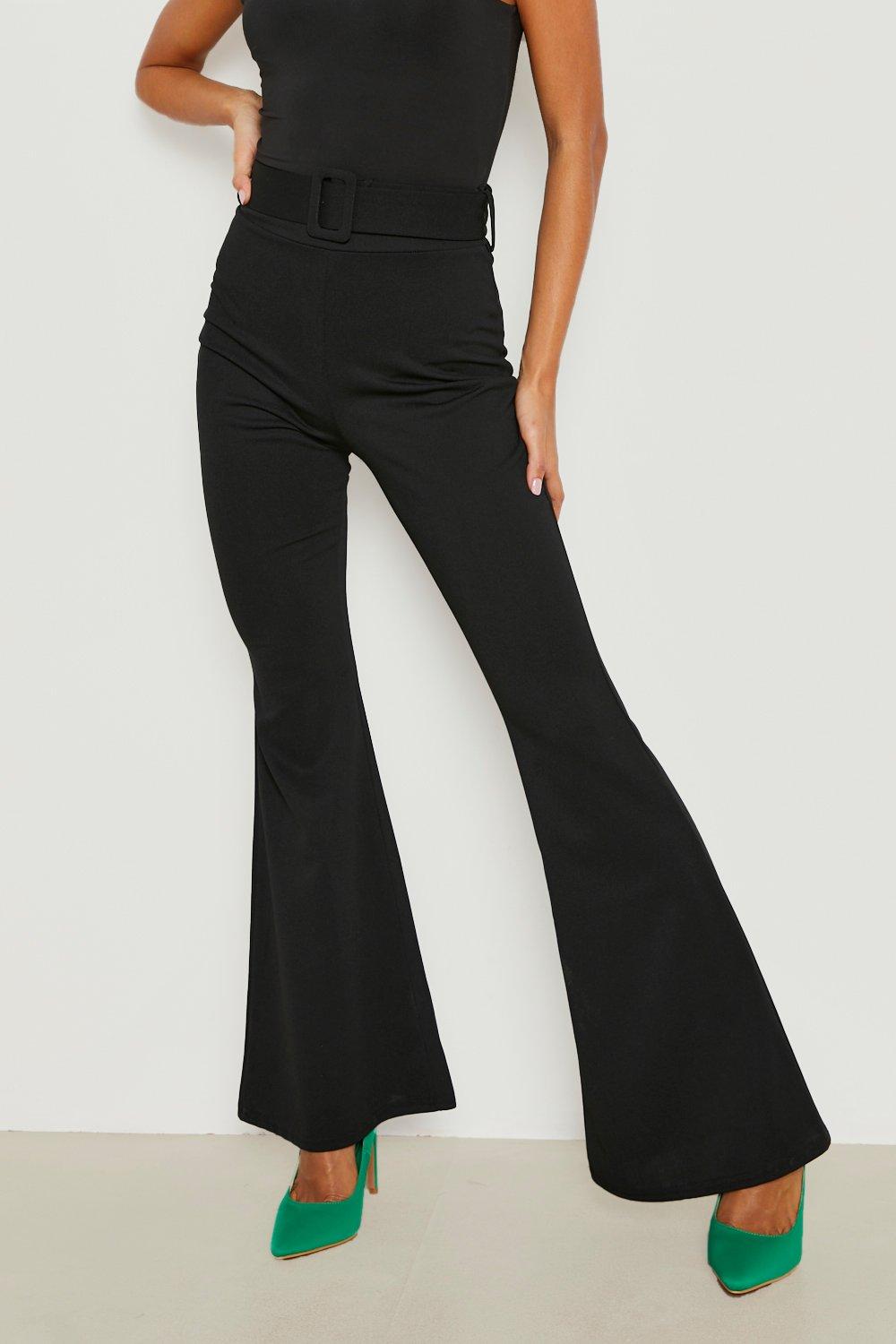 Belted flare sale pants