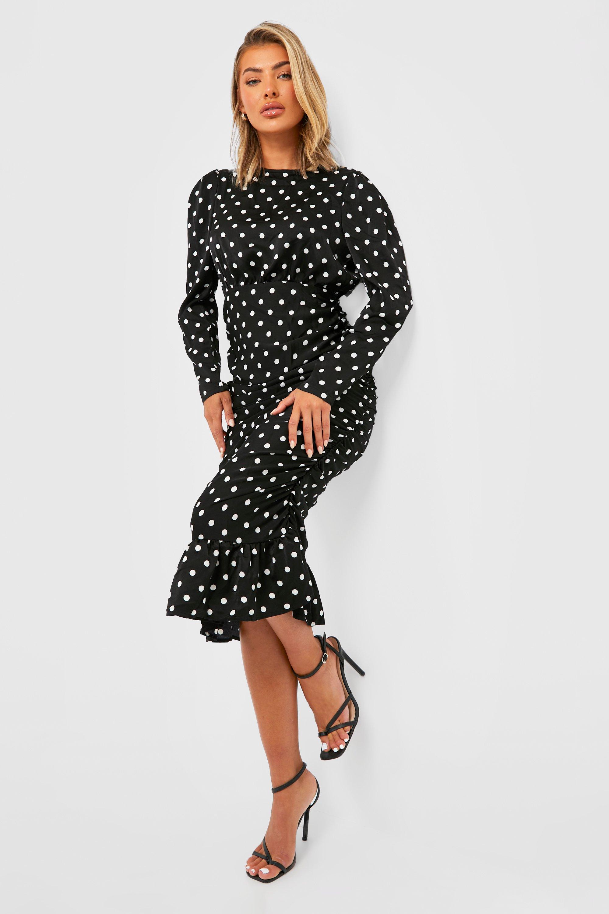 Polka dot ruffle hotsell