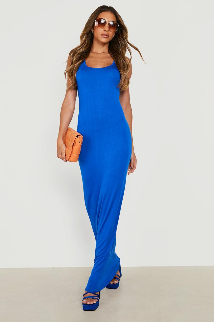 Cobalt blue Basics Maxi Dress image number 1