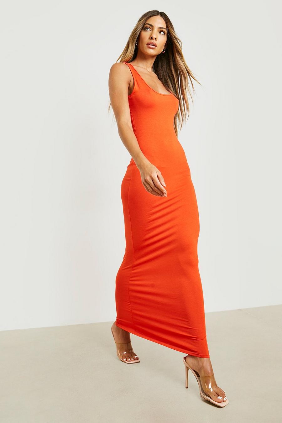Orange Basics Maxi Dress