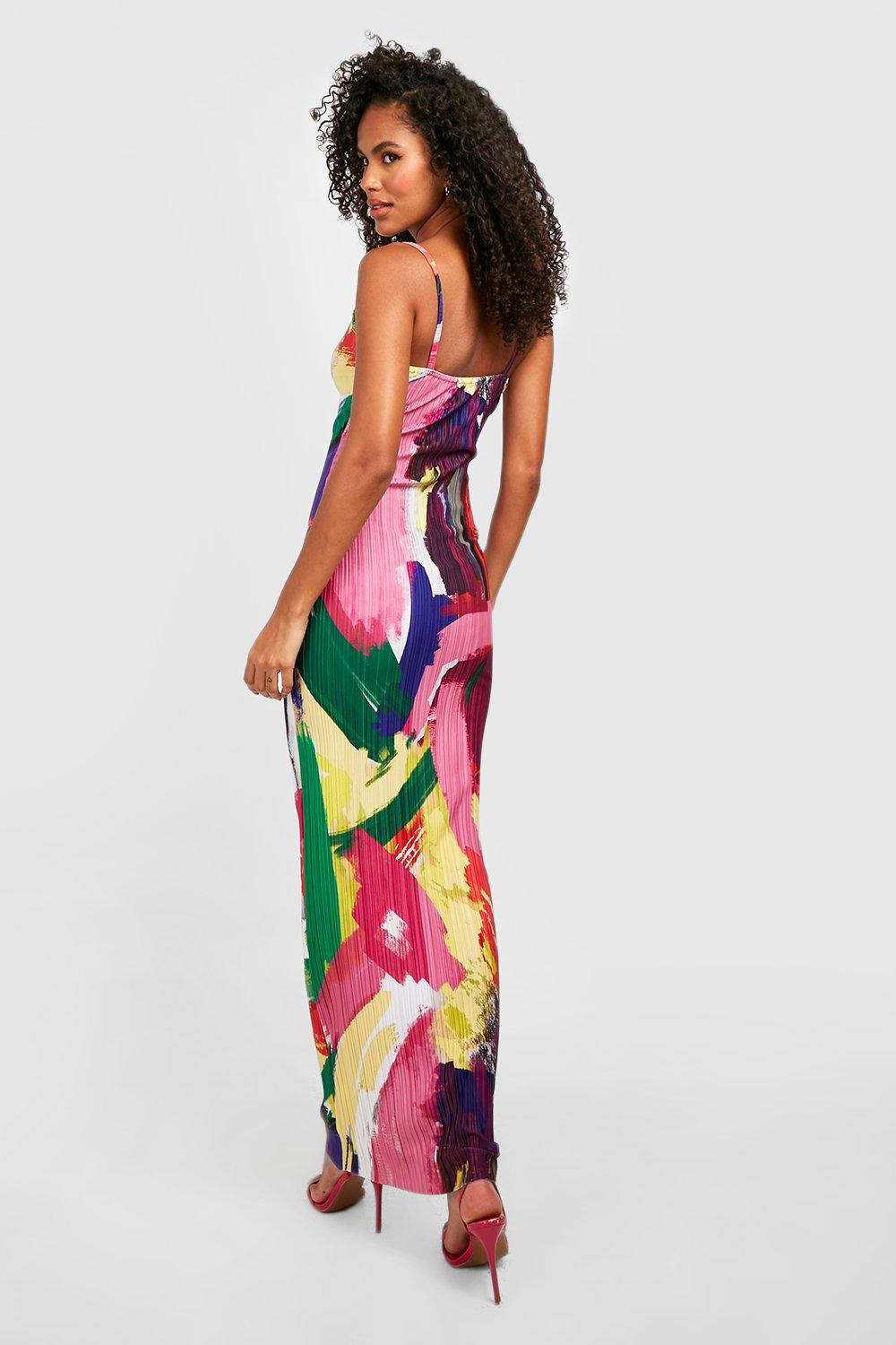 Multi coloured hotsell dress boohoo