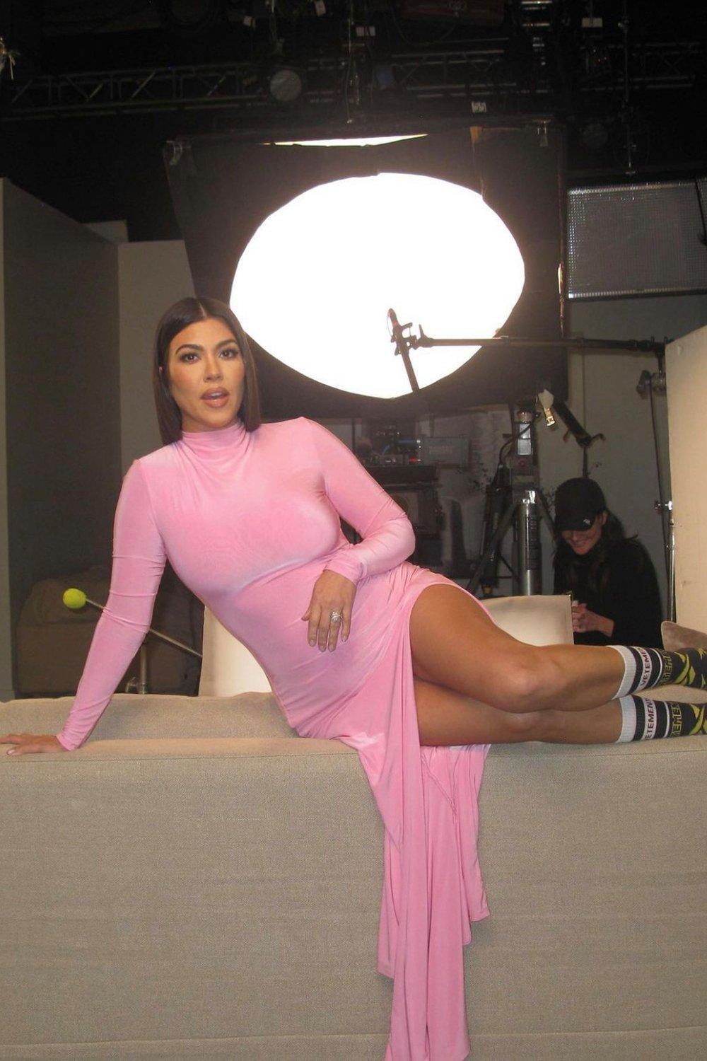 Kourtney Kardashian Barker Chain Detail Maxi Dress | boohoo UK Kourtney Kardashian Barker Chain Detail Maxi Dress | boohoo UK