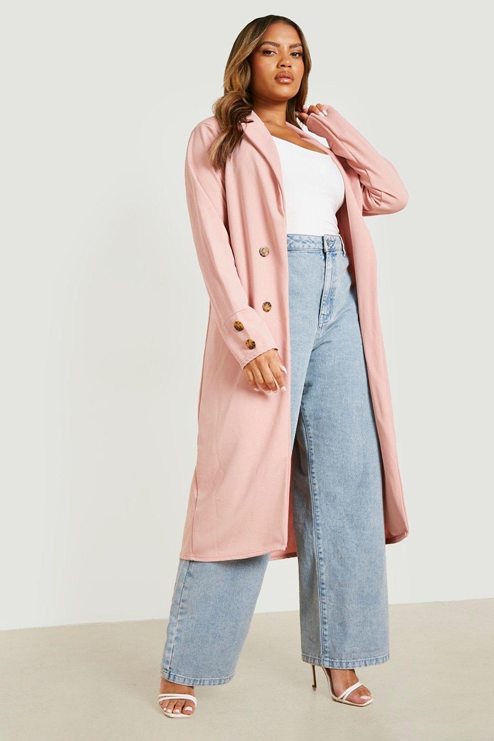 Plus Tie Cuff Maxi Duster