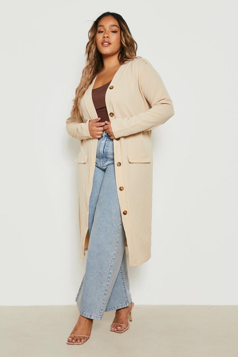 Stone Plus Relaxed Fit Duster Trench image number 1