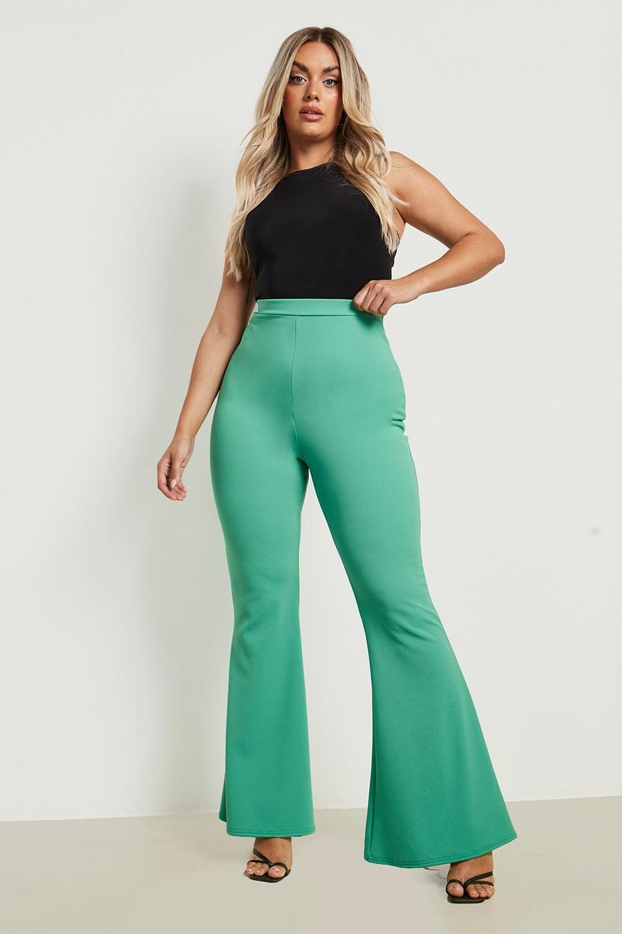 Apple green Plus Flared Pants image number 1