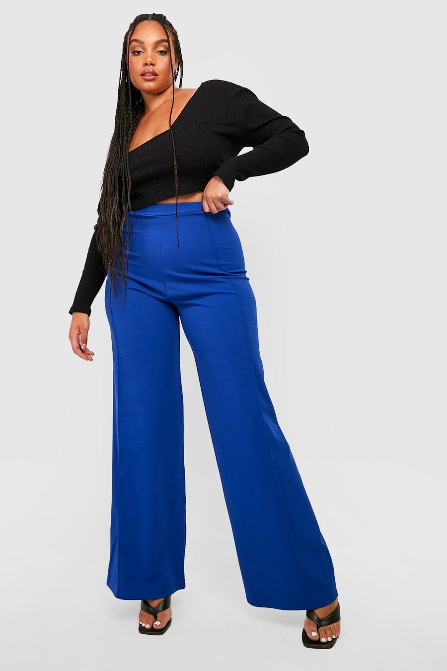 Grande taille - Pantalon de tailleur large, Cobalt image number 1