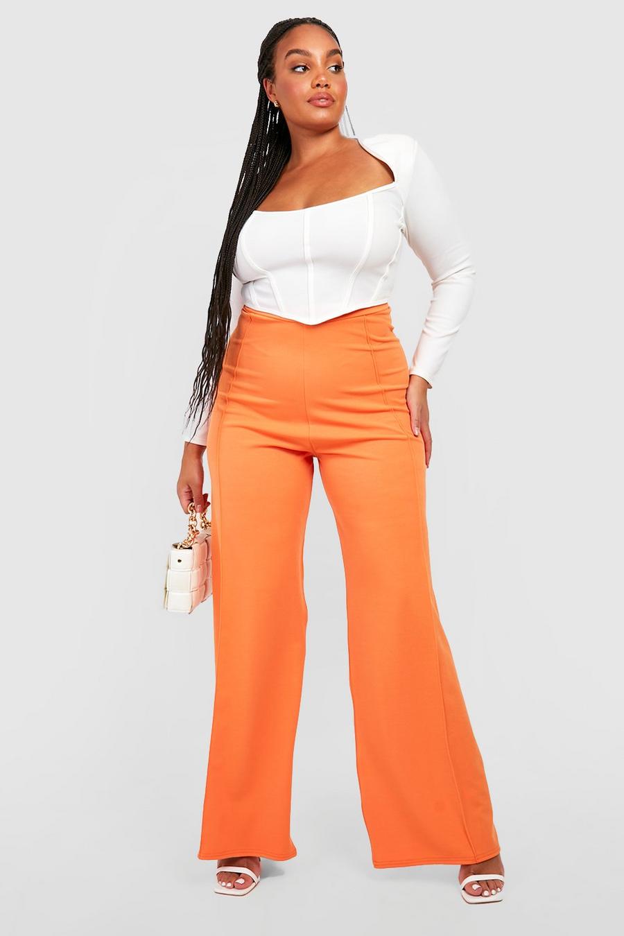 Grande taille - Pantalon de tailleur large, Orange image number 1