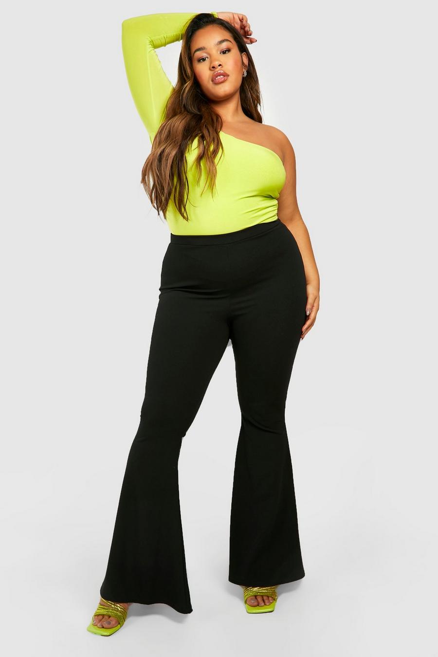 Black Plus Extreme Flare Trousers image number 1