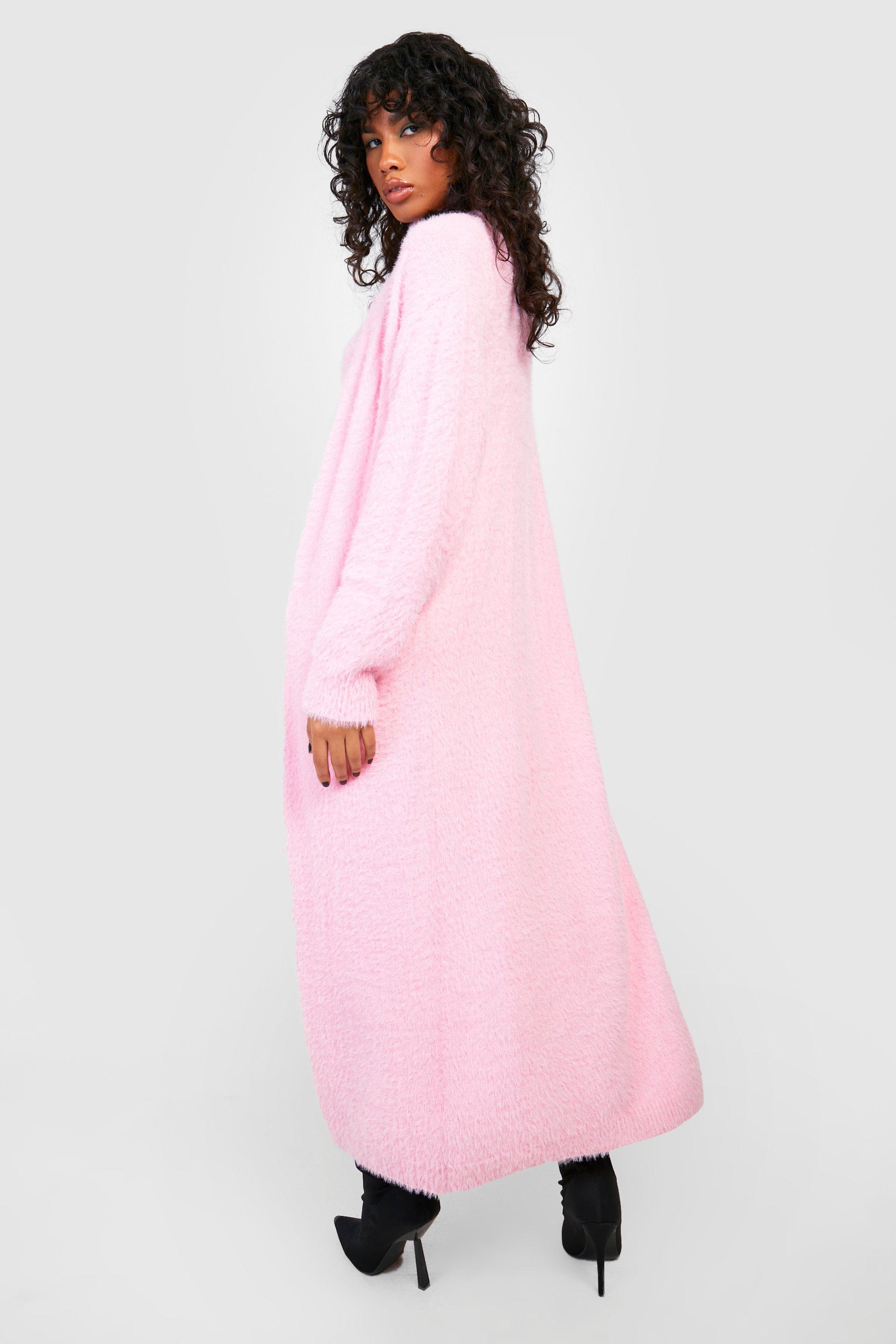 Fluffy pink deals cardigan