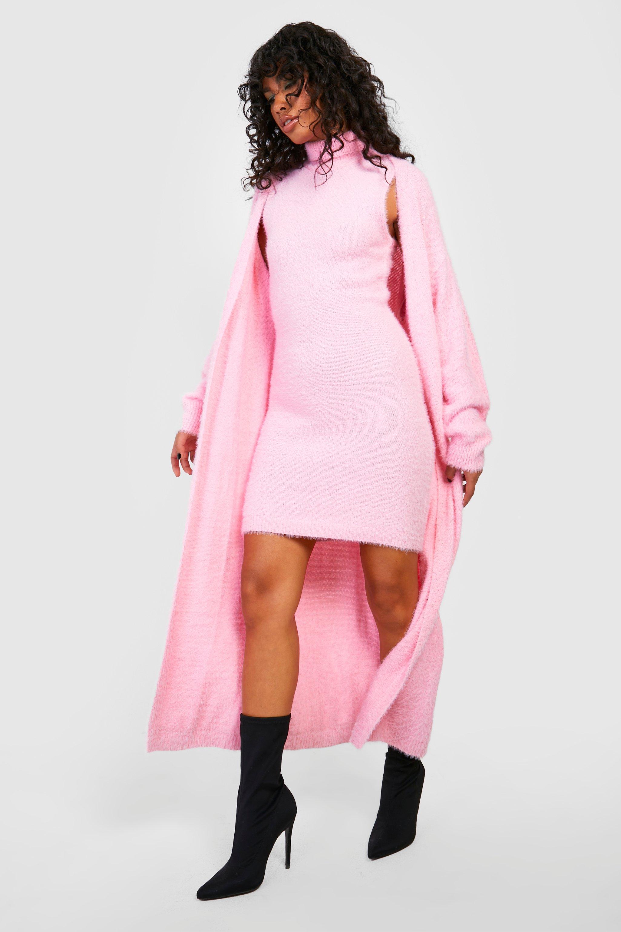 Boohoo 2025 pink cardigan