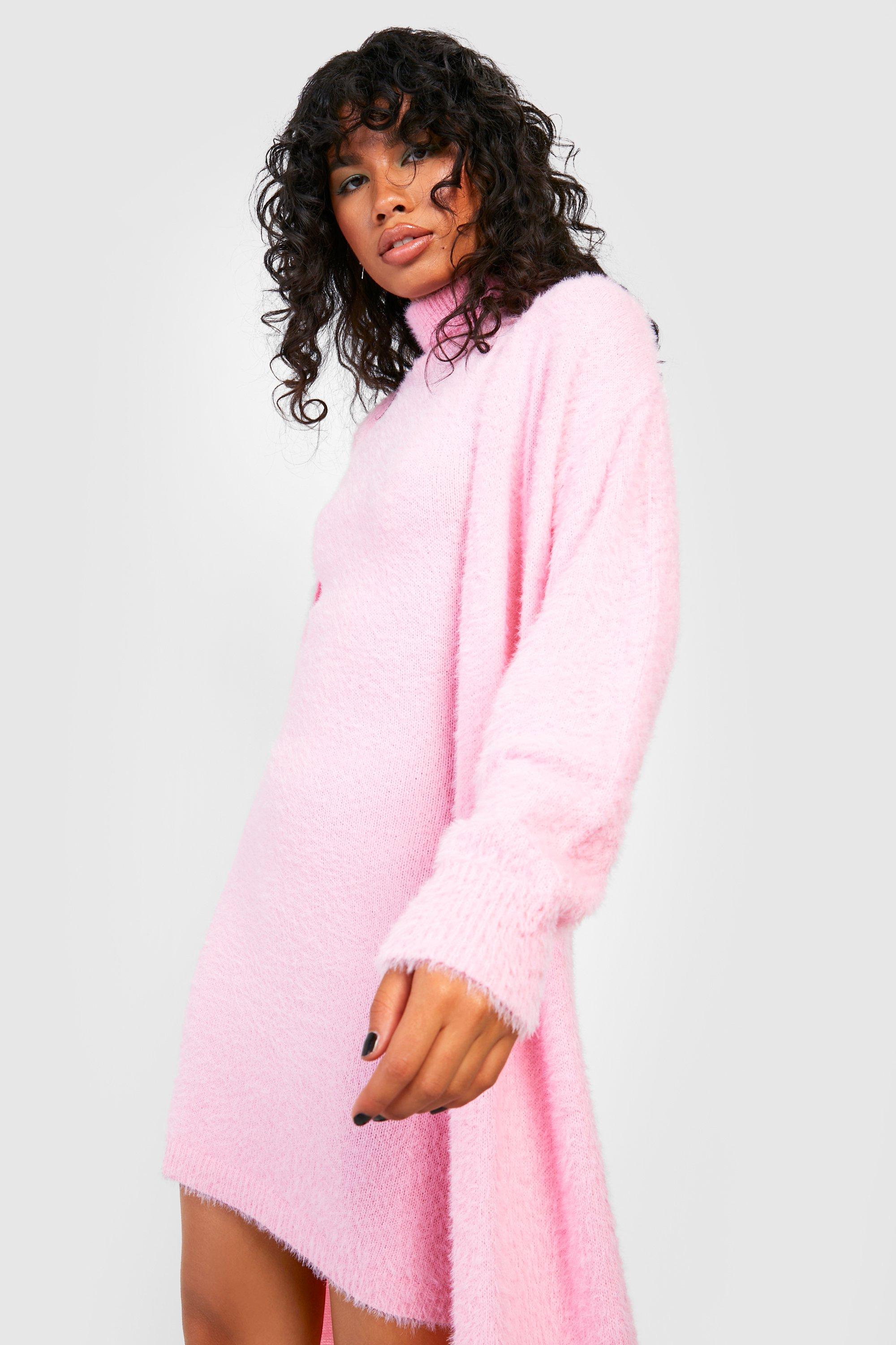 Pink fluffy jumpers sale