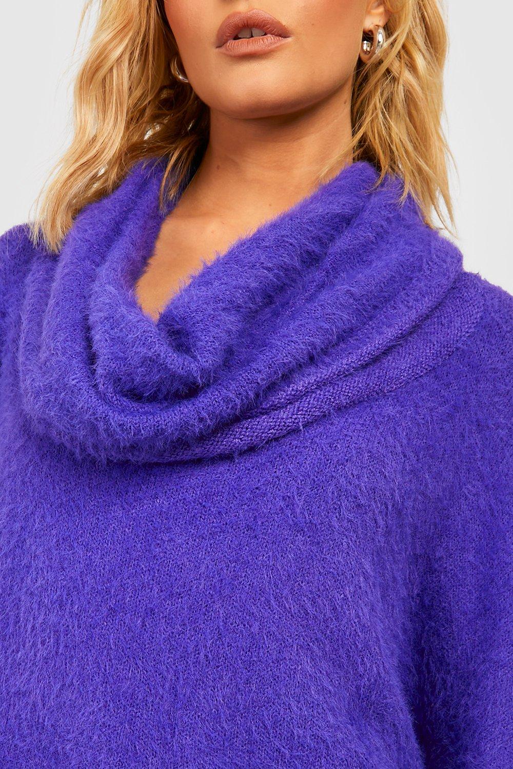 Purple fluffy jumper hotsell