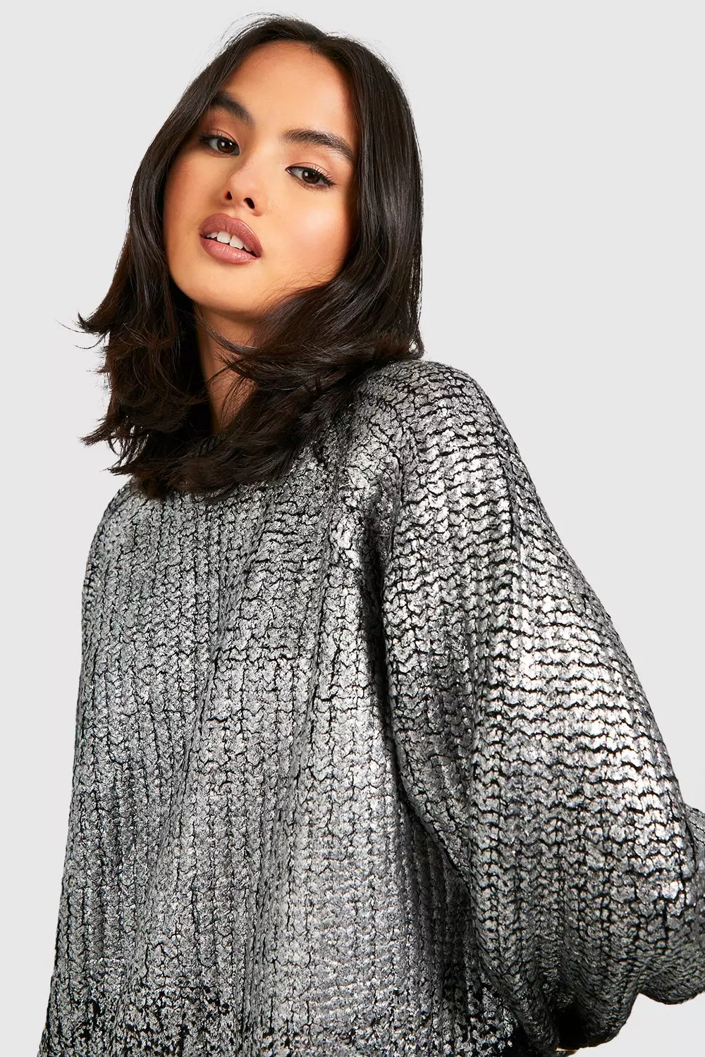 Black metallic outlet jumper