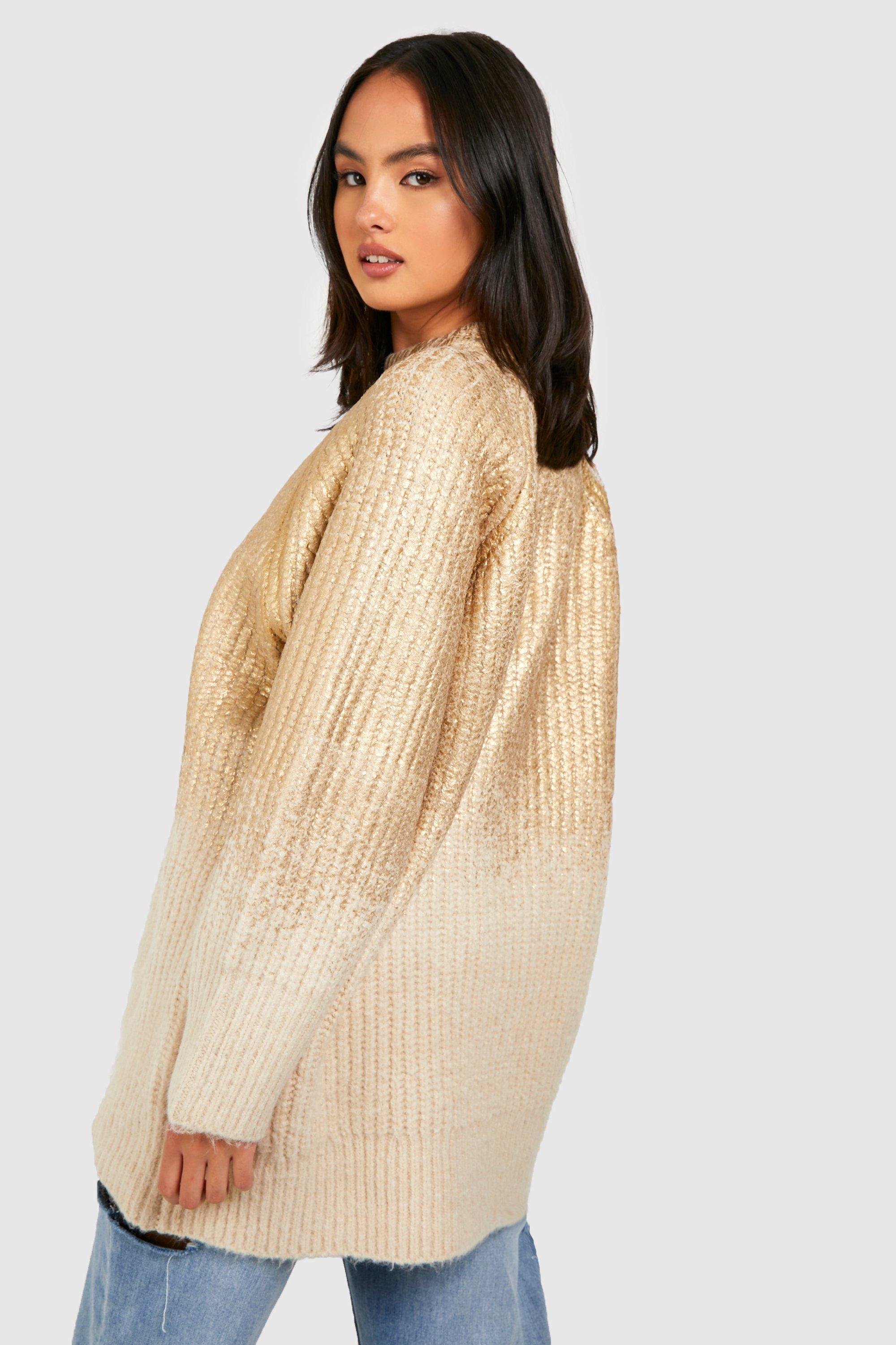 Metallic shop knit jumper