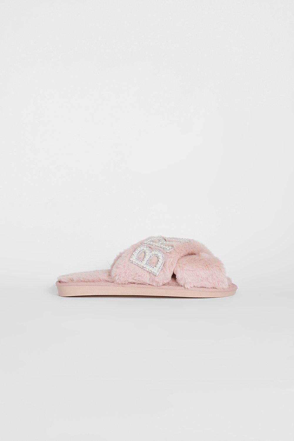 Blush pink sale slippers