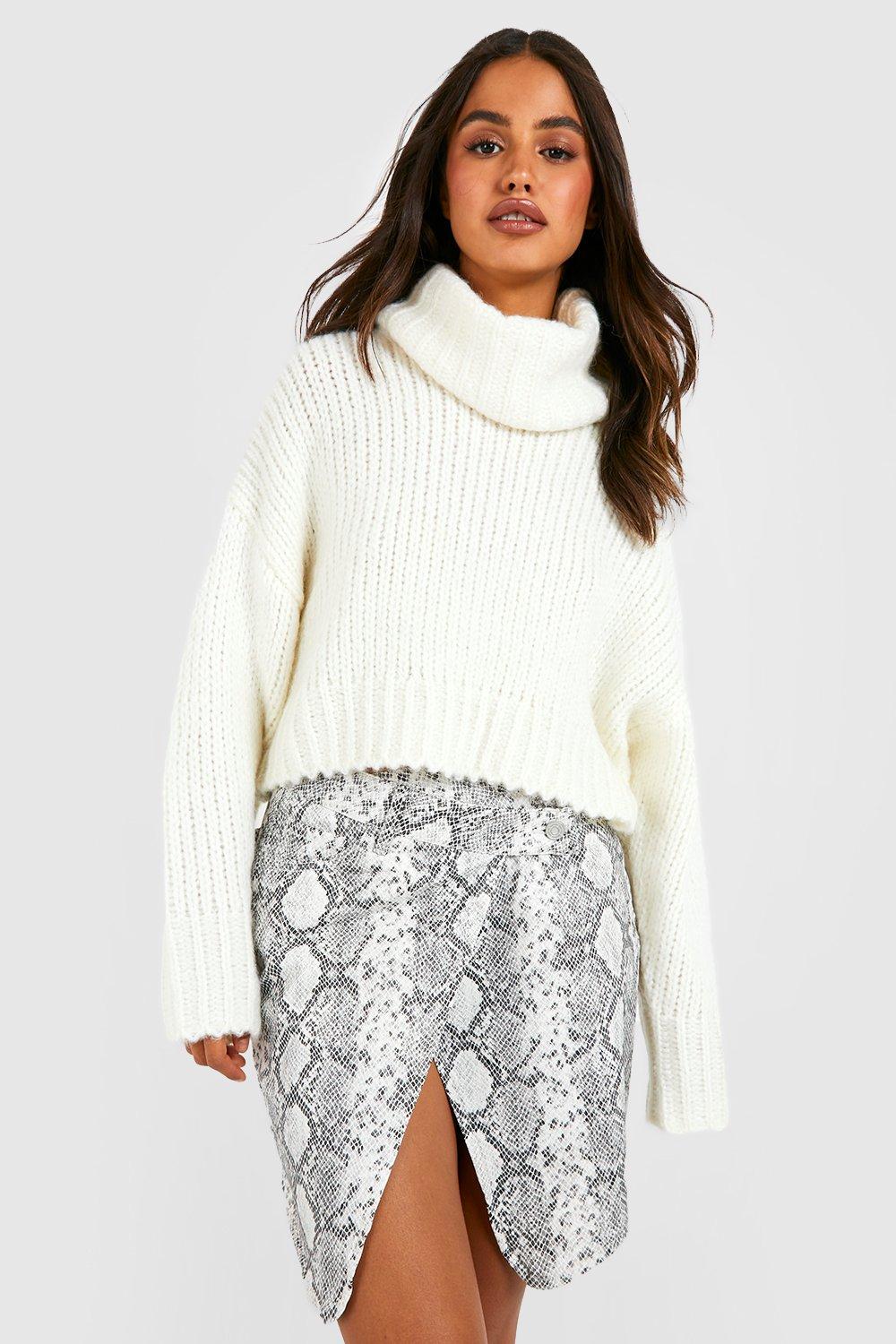 Chunky roll neck clearance sweater