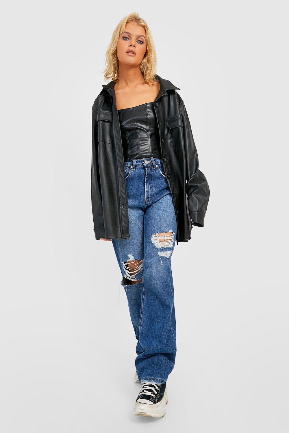 Oversized Utility Pu Shirt | boohoo USA Oversized Utility Pu Shirt | boohoo USA