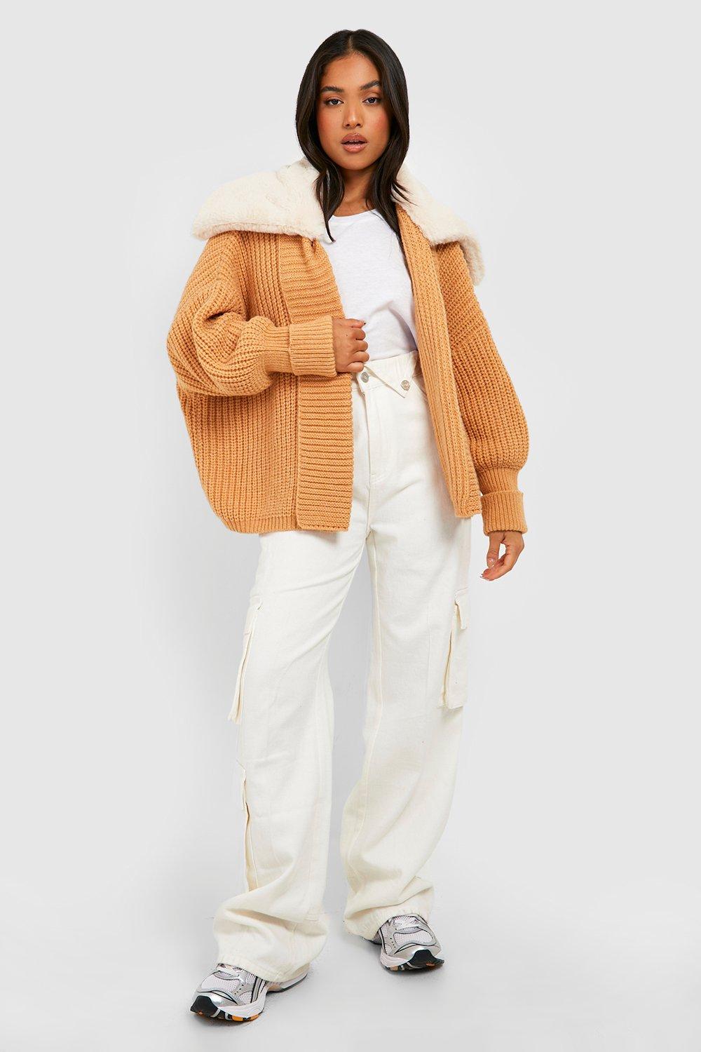 Oversized on sale fur cardigan