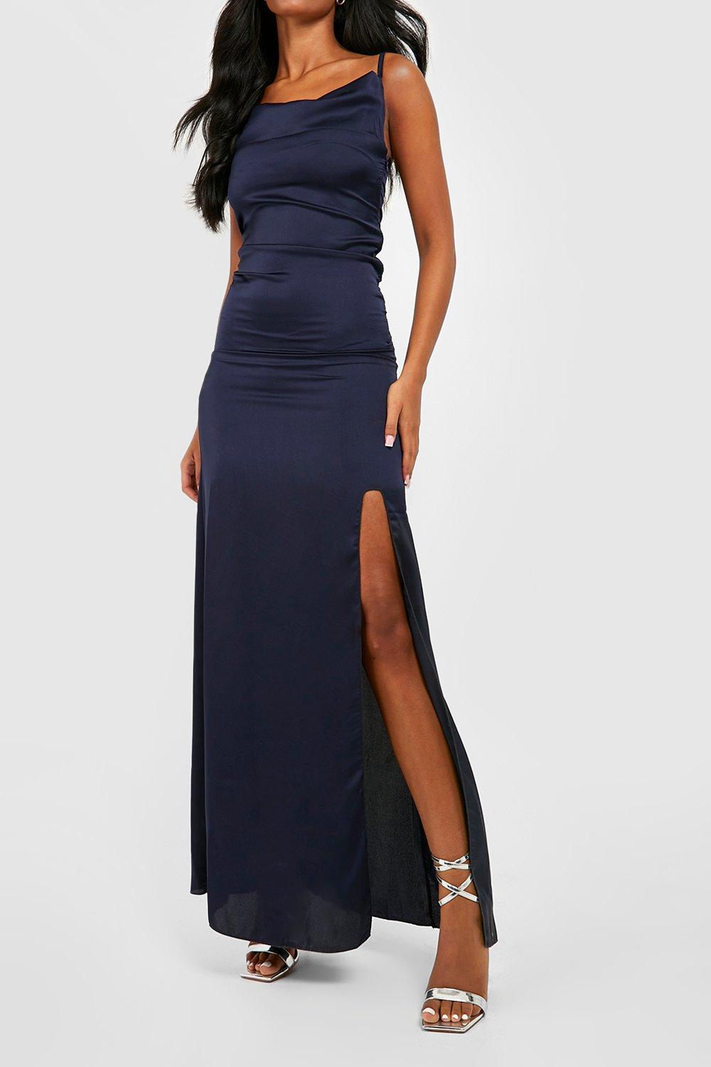 Navy maxi dress outlet with slit