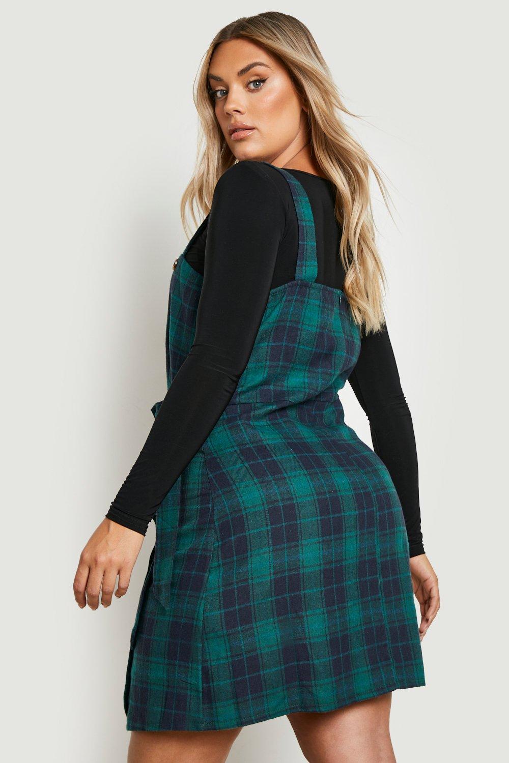 Chequered 2025 pinafore dress