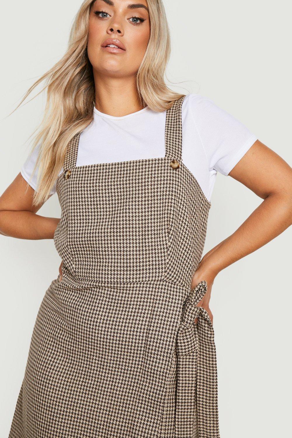 Long pinafore dress on sale uk