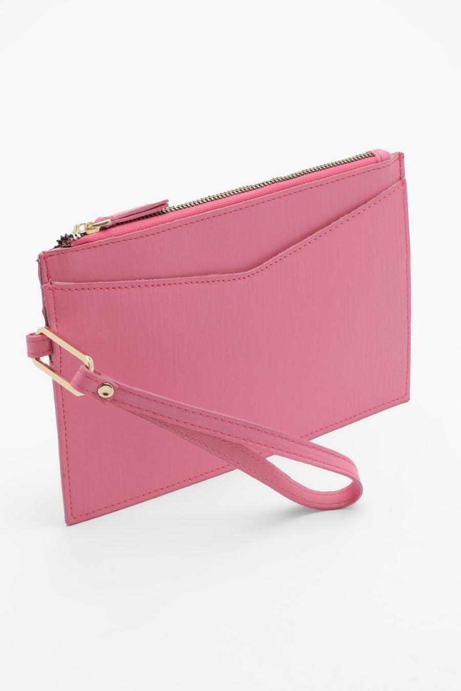 Pink rosa Basic Pouch Clutch Bag image number 1