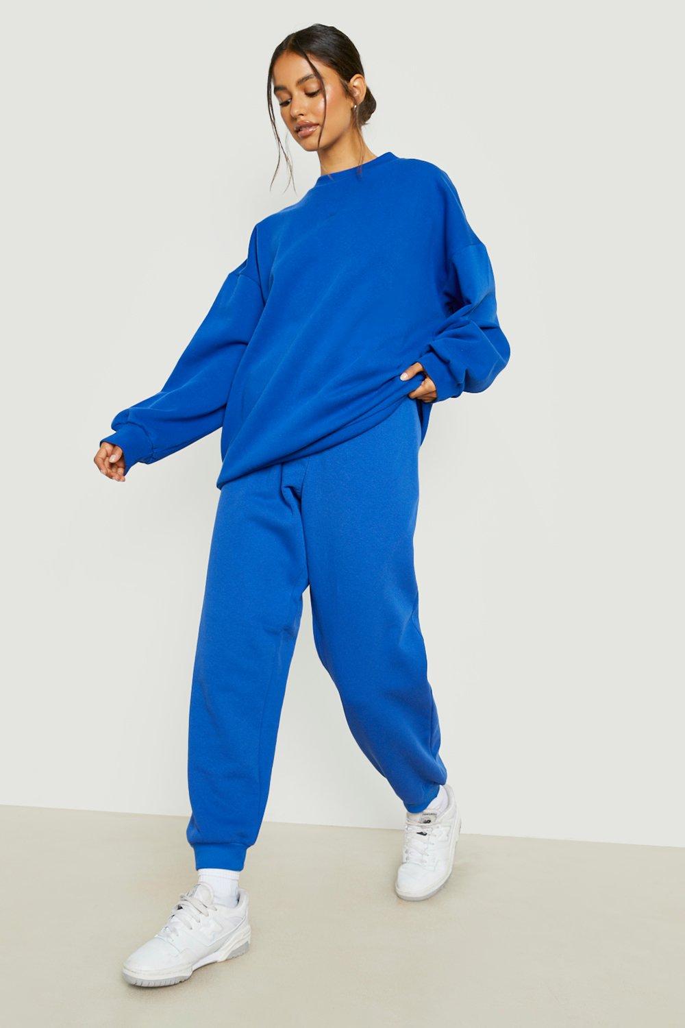 Women s Cobalt Basic Oversized Jogger Boohoo UK