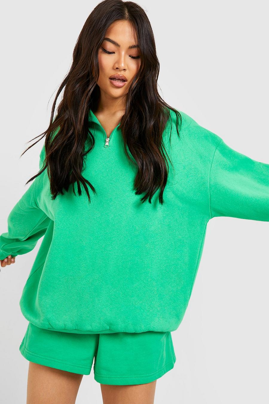 Green Half Zip Sweater  image number 1