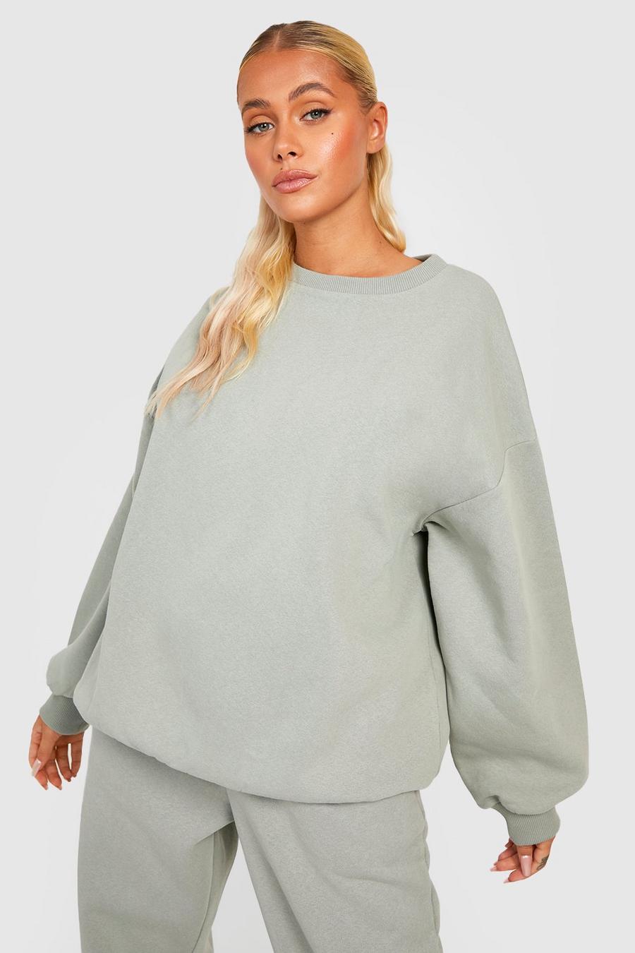 Khaki Basic Oversize sweatshirt image number 1