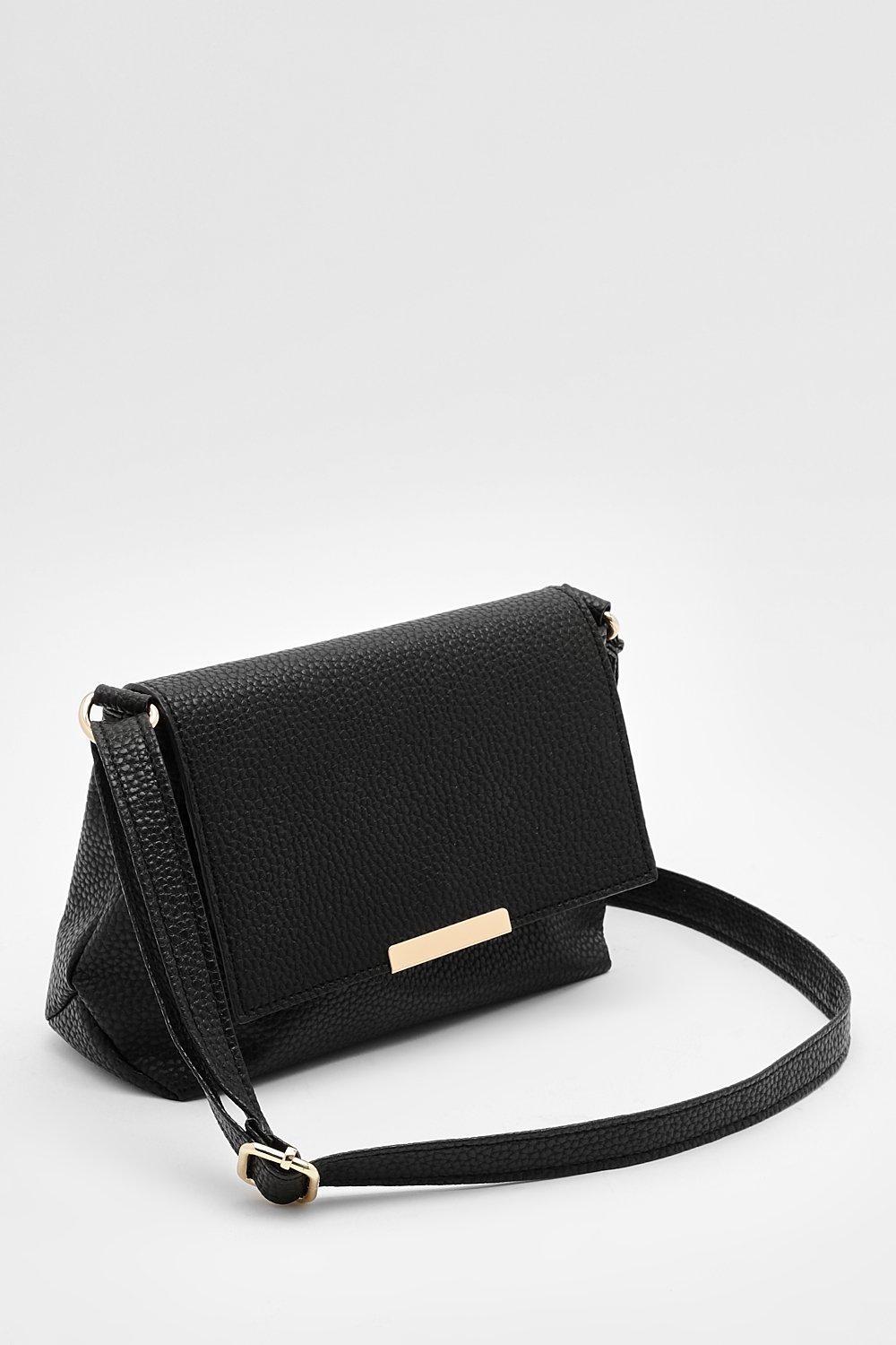 Textured Metal Trim Cross Body Bag boohoo