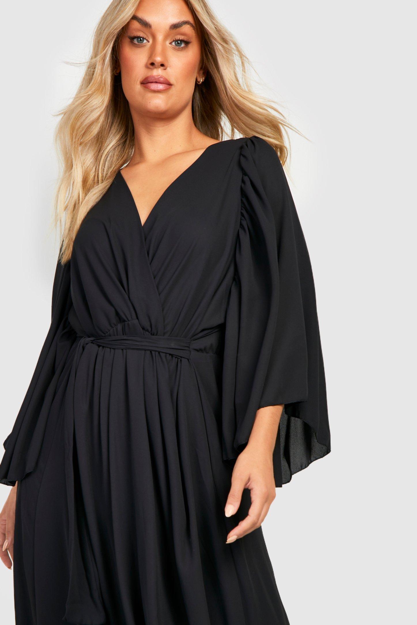 Long angel 2025 sleeve dress