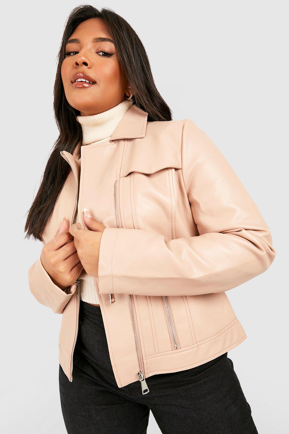 boohoo nude jacket