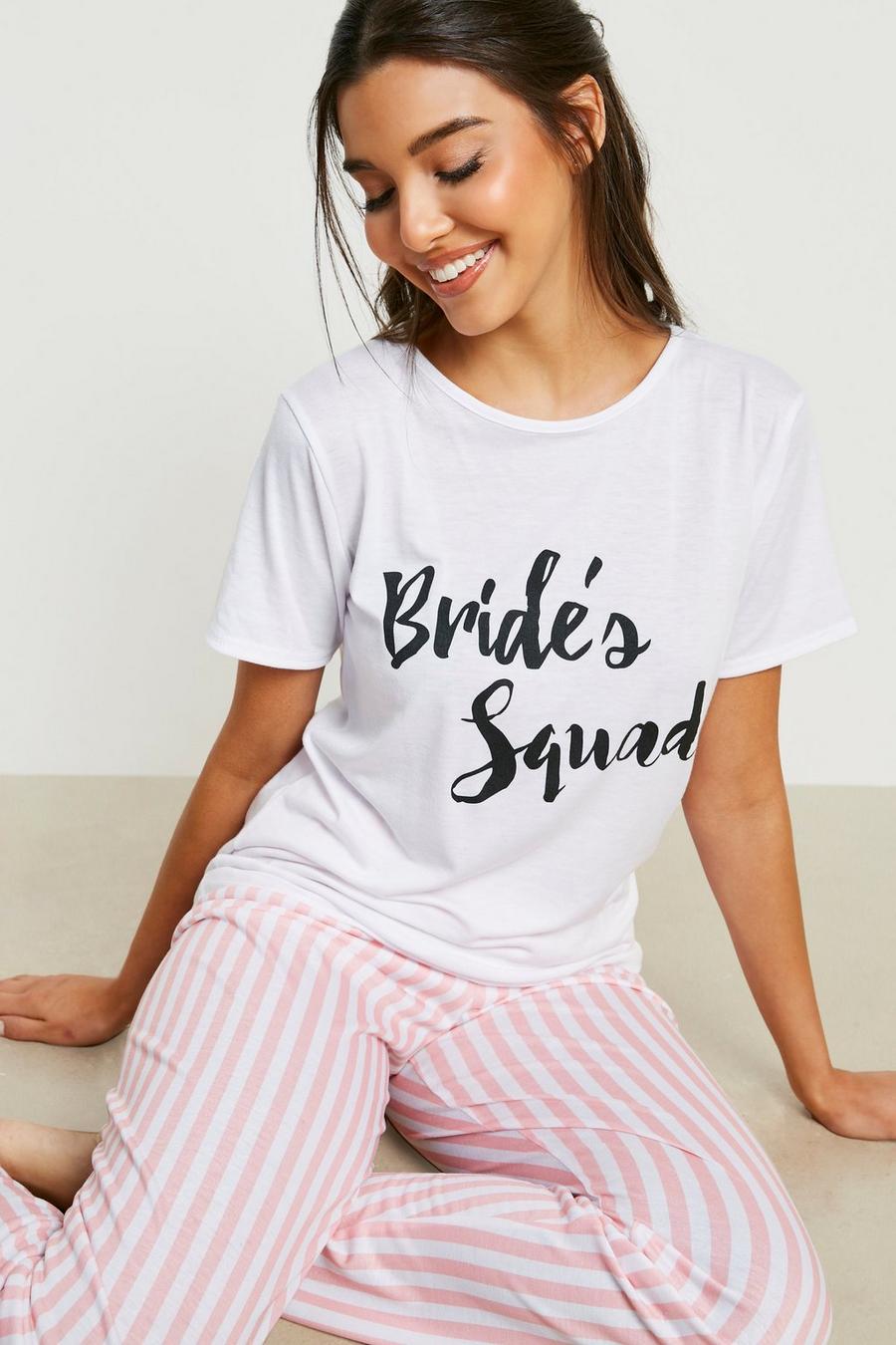 Pink Bride Squad Randig pyjamas image number 1
