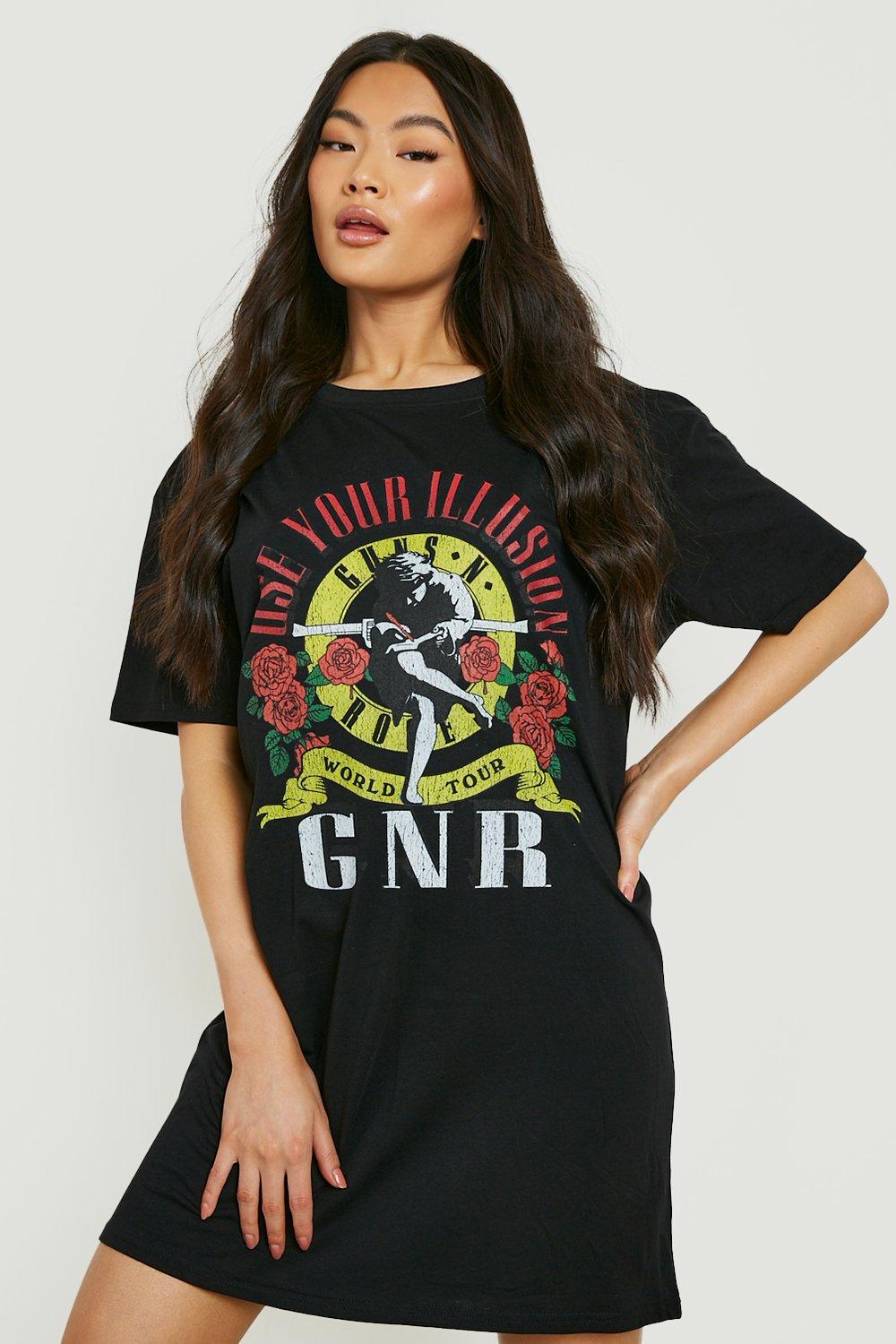 Guns N Roses License Print T-shirt Dress | boohoo