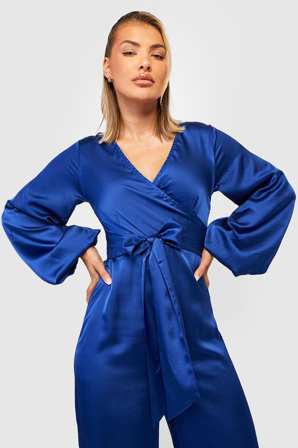 Navy 2024 satin wrap