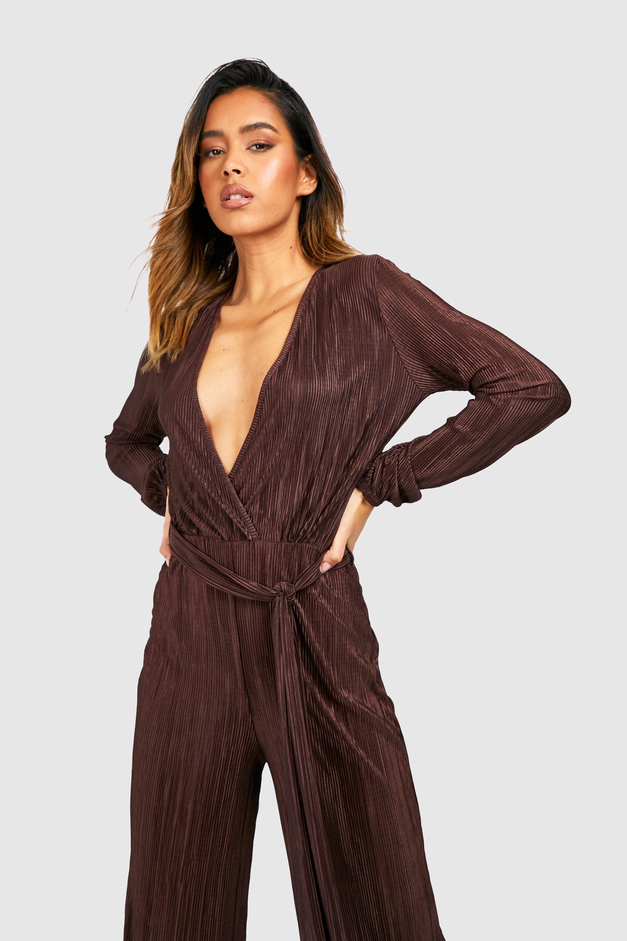 Boohoo wrap hot sale jumpsuit