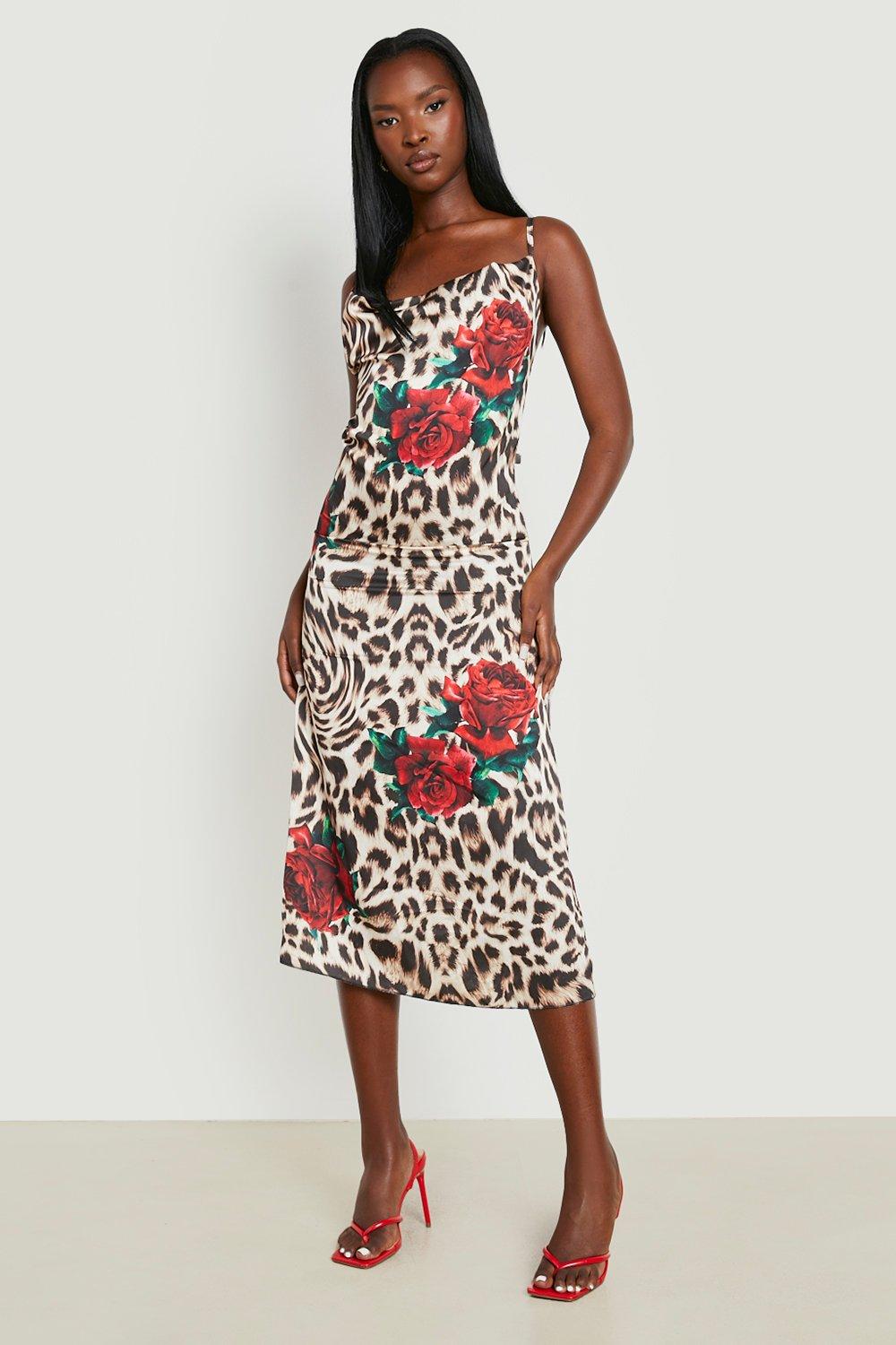 Boohoo animal sales print dress