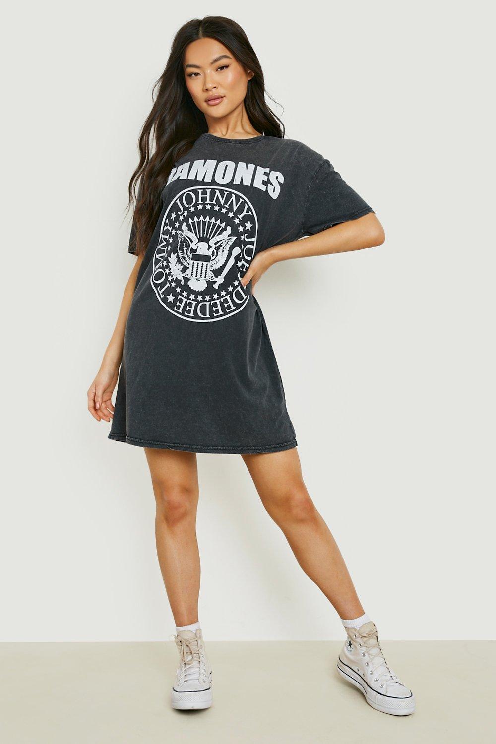 Ramones Acid Wash Licensed T shirt Dress