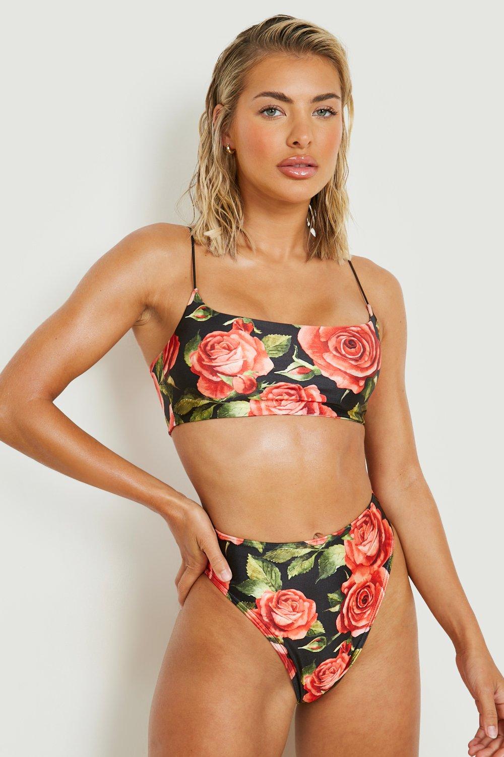 High waisted bikini on skinny girl online