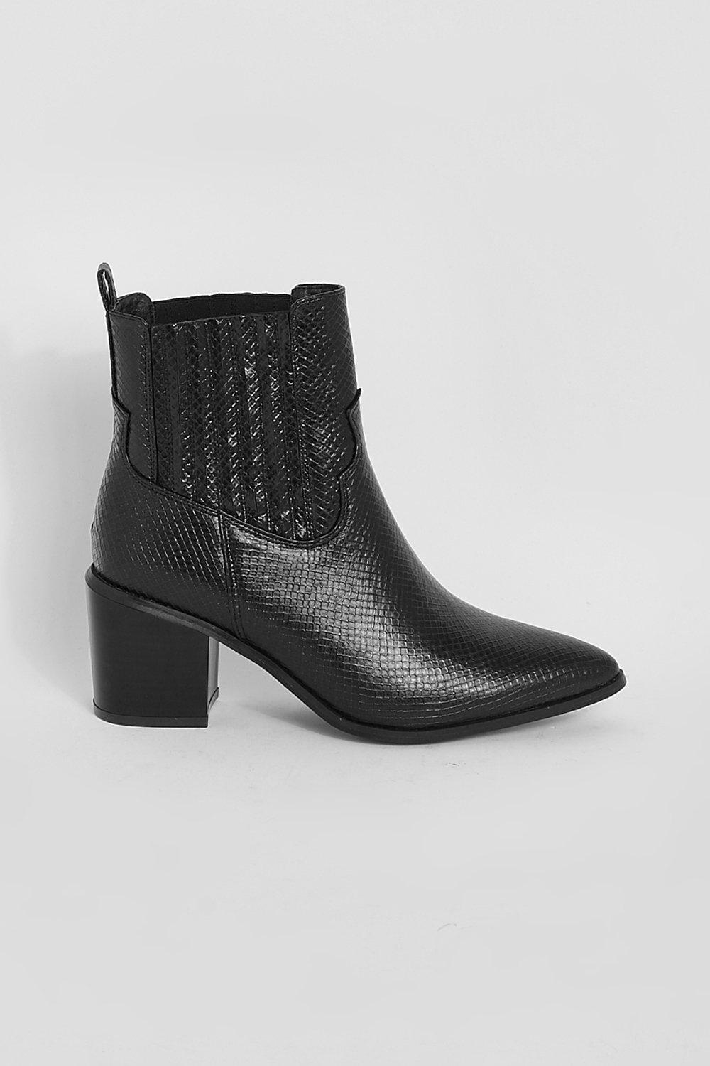 Boohoo snake print clearance boots