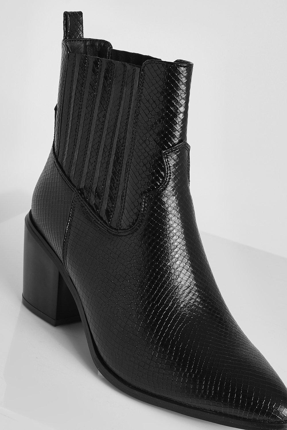 Boohoo snake hot sale print boots