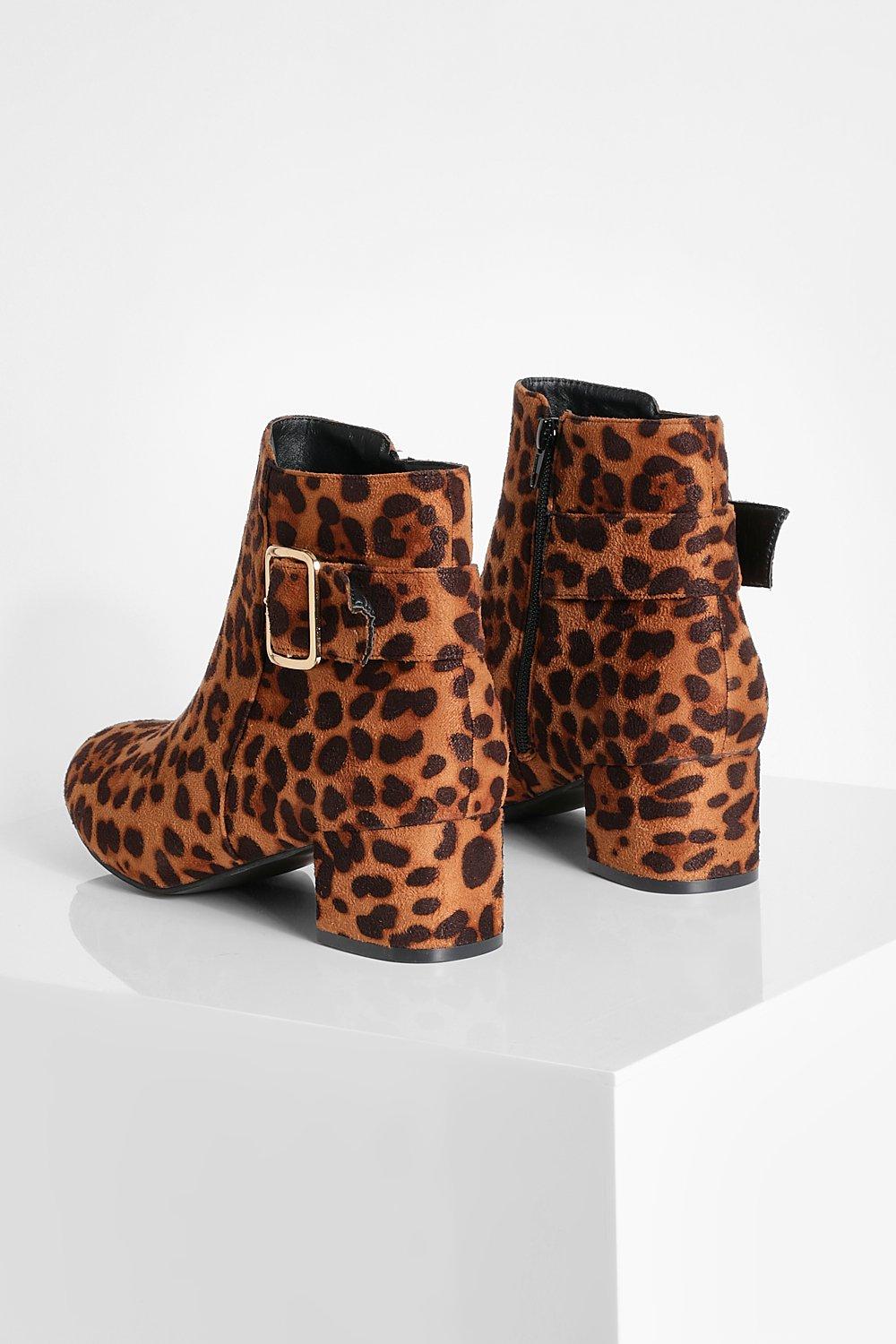 Leopard sale low boots