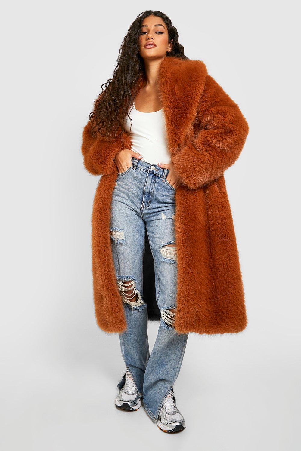 boohoo Plus Size Oversized Faux Fur Jacket