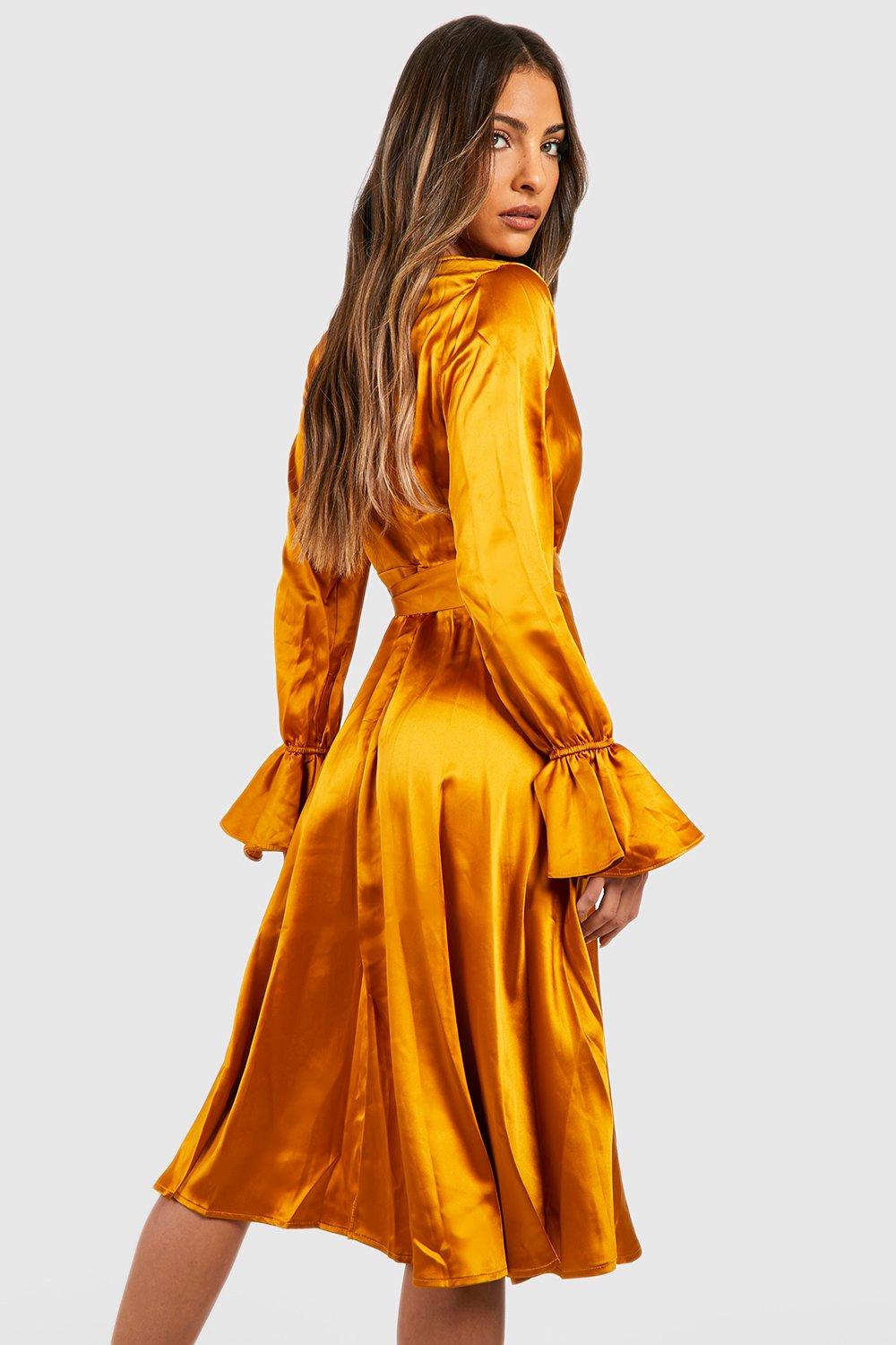 Mustard dress outlet boohoo