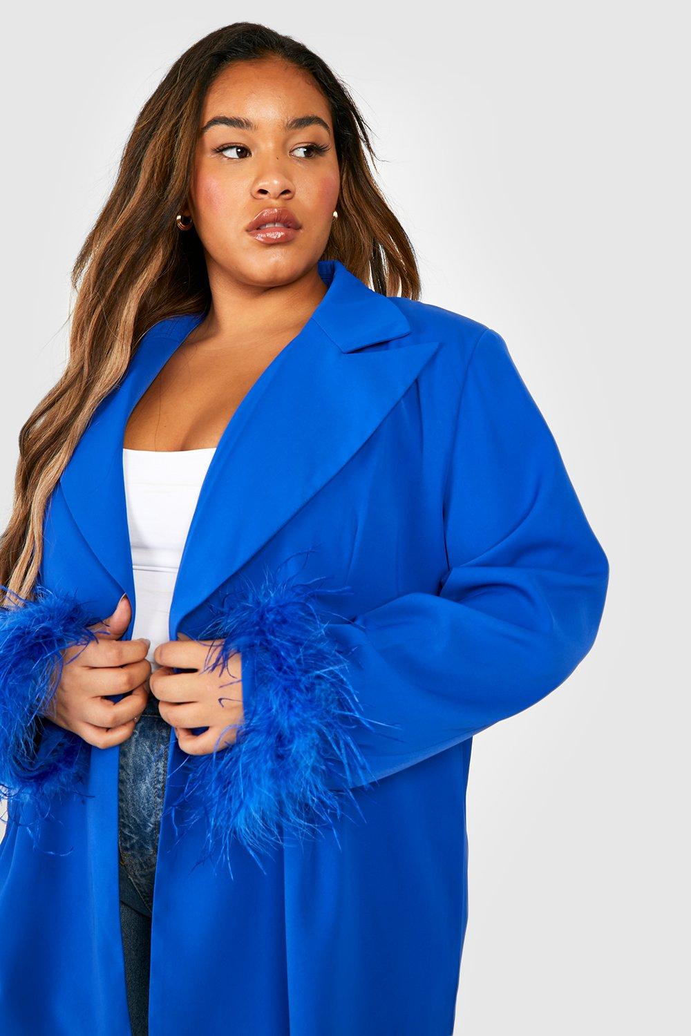 Plus size outlet feather jacket