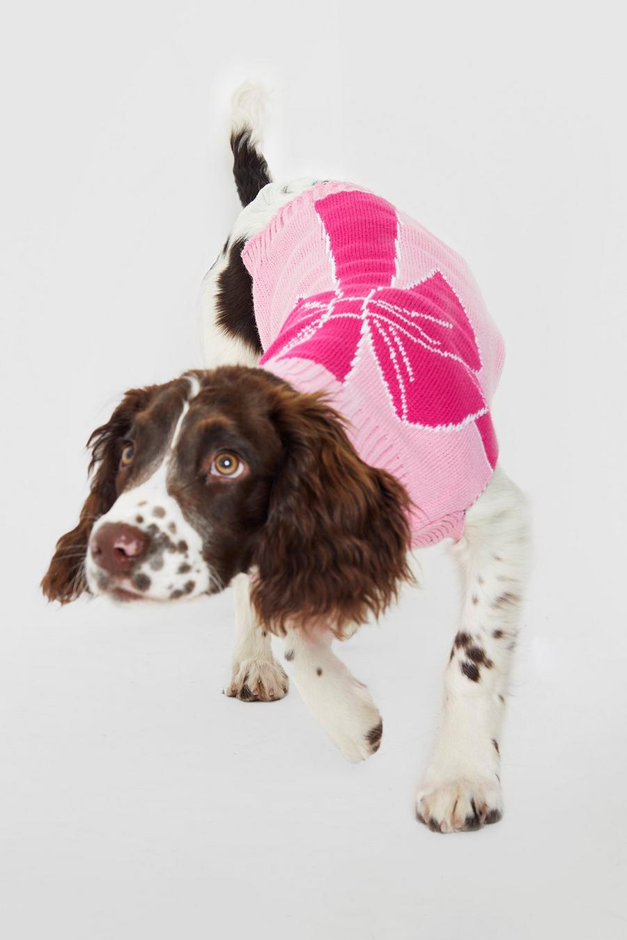 Pink Present Dog Christmas Sweater image number 1