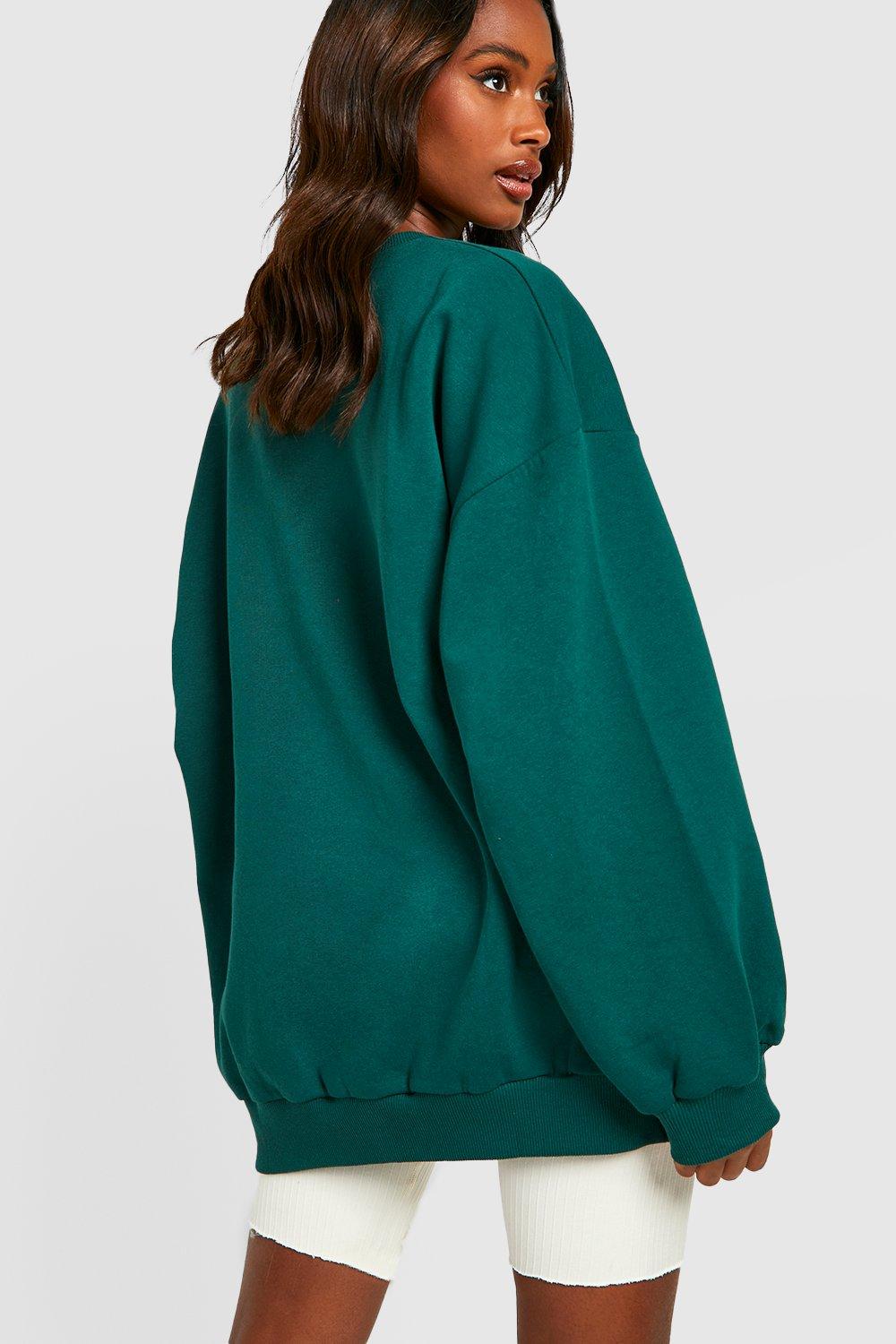 Dark green hot sale oversized sweater