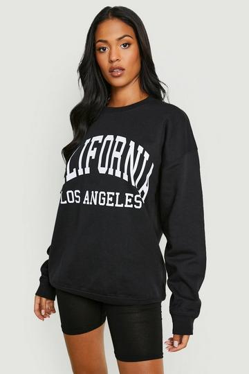 Tall Varsity California Print Sweatshirt black